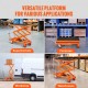 Comprar Mesa Elevadora Hidráulica Carro Capacidad de Carga 150 kg Elevador Manual de Doble Tijera Altura de Elevación 1270 mm 4 Ruedas Cojín Antideslizante para Manipulación Transporte, Naranja