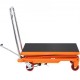 Comprar Mesa Elevadora Hidráulica Carro Capacidad de Carga 150 kg Elevador Manual de Doble Tijera Altura de Elevación 1270 mm 4 Ruedas Cojín Antideslizante para Manipulación Transporte, Naranja