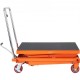 Comprar Mesa Elevadora Hidráulica Carro Capacidad de Carga 350 kg Elevador Manual de Doble Tijera Altura de Elevación 1530 mm 4 Ruedas Cojín Antideslizante para Manipulación Transporte, Naranja