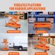 Comprar Mesa Elevadora Hidráulica Carro Capacidad de Carga 800 kg Elevador Manual de Doble Tijera Altura de Elevación 1500 mm 4 Ruedas Cojín Antideslizante para Manipulación Transporte, Naranja