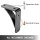 Buy Folding Brackets 10.2 x 12.7 x 3.8 cm, Shelf Brackets with Load Capacity 204 kg, Shelf Support, Shelf Brackets, Bracket Support, Steel Material, Matte Black Color