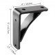 Buy Folding Brackets 10.2 x 12.7 x 3.8 cm, Shelf Brackets with Load Capacity 204 kg, Shelf Support, Shelf Brackets, Bracket Support, Steel Material, Matte Black Color