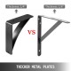 Buy Folding Brackets 20.3 x 22.9 x 6.4 cm, Shelf Brackets with Load Capacity 204 kg, Shelf Support, Shelf Brackets, Bracket Support, Steel Material, Matte Black Color