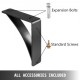 Buy Folding Brackets 20.3 x 22.9 x 6.4 cm, Shelf Brackets with Load Capacity 204 kg, Shelf Support, Shelf Brackets, Bracket Support, Steel Material, Matte Black Color