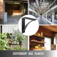 Buy Folding Brackets 20.3 x 22.9 x 6.4 cm, Shelf Brackets with Load Capacity 204 kg, Shelf Support, Shelf Brackets, Bracket Support, Steel Material, Matte Black Color