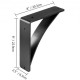 Buy Folding Brackets 20.3 x 22.9 x 6.4 cm, Shelf Brackets with Load Capacity 204 kg, Shelf Support, Shelf Brackets, Bracket Support, Steel Material, Matte Black Color