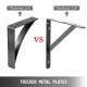 Buy Folding Brackets 22.9 x 30.5 x 10.2 cm, Shelf Brackets with Load Capacity 204 kg, Shelf Support, Shelf Brackets, Bracket Support, Steel Material, Matte Black Color