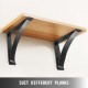 Buy Folding Brackets 22.9 x 30.5 x 10.2 cm, Shelf Brackets with Load Capacity 204 kg, Shelf Support, Shelf Brackets, Bracket Support, Steel Material, Matte Black Color