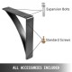 Buy Folding Brackets 22.9 x 30.5 x 10.2 cm, Shelf Brackets with Load Capacity 204 kg, Shelf Support, Shelf Brackets, Bracket Support, Steel Material, Matte Black Color