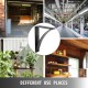 Buy Folding Brackets 22.9 x 30.5 x 10.2 cm, Shelf Brackets with Load Capacity 204 kg, Shelf Support, Shelf Brackets, Bracket Support, Steel Material, Matte Black Color