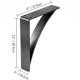 Buy Folding Brackets 22.9 x 30.5 x 10.2 cm, Shelf Brackets with Load Capacity 204 kg, Shelf Support, Shelf Brackets, Bracket Support, Steel Material, Matte Black Color