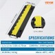 Buy Cable Protection Ramp Cable Channel 1 Piece 2 Way Floor Cable Channel 3.05 x 2.79 cm TPU and TPR Cable Protector