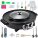 Koop in 1 elektrische hotpotgrill 3 liter elektrische barbecuegrill met dubbele pan 1200 W (hot pot) +1000 W (grill) Elektrische grill voor het bereiden van steaks, groenten 0-240 ℃