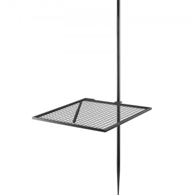 VEVOR Parrilla para Camping Parrilla Giratoria de Carbón 610x610 mm Alto de 153,5 cm para Fogatas, Parrilla de Acero, Parrilla de Carbón para Acampar al Aire Libre, Parrilla Rectangular para Barbacoa