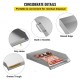 Buy 81 x 43 x 5.6cm Stainless Steel Flat Grill Pan, Triple Tray Plate with 2 Blades, Universal Flat Pot Plate, Grease Groove for BBQ Kitchen Parties Restaurants