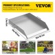 Koop 81 x 43 x 5,6 cm roestvrijstalen platte grill, drievoudige bakplaat met 2 messen, universele platte potplaat, vetsleuf voor BBQ-kookfeesten, restaurants