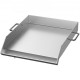 Buy 81 x 43 x 5.6cm Stainless Steel Flat Grill Pan, Triple Tray Plate with 2 Blades, Universal Flat Pot Plate, Grease Groove for BBQ Kitchen Parties Restaurants