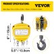 Buy Chain Hoist 2200 lbs / 1 T Manual Chain Winch Hoist Max Lift 3 m Durable Lifting Housing, Chain Lifting Tool for Lifting Loads, Yellow