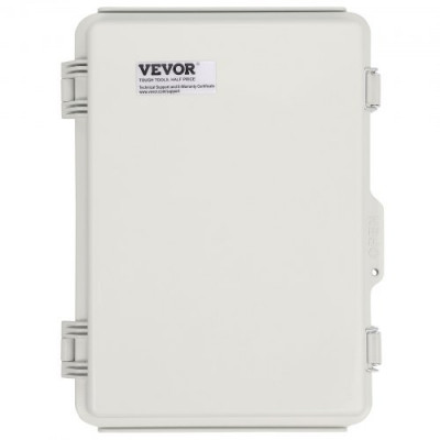 VEVOR Caja de conexiones eléctricas cubierta con bisagras para caja eléctrica de plástico ABS 430x330x180 mm pestillo de acero inoxidable impermeable IP67 a prueba de polvo para proyectos eléctricos