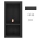 Buy Recessed Bathroom Niche 16x32x4 Inch Double Wall Shower Niche XPS Plastic Shelf Square Corners Modern Sealed Protection for Bathroom, Shower, Soap Storage, Black