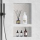 Buy Recessed Bathroom Niche 16x24x4 Inch Double Wall Shower Niche XPS Plastic Shelf Square Corners Modern Sealed Protection for Bathroom, Shower, Soap Storage, Black