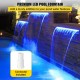 Comprar Aliviadero para Fuente de Piscina de 11,8 x 3,2 x 8,1 Pulgadas, Aliviadero de Fuente de Acrílico Sólido con Tira Azul de Luz LED, Fuente de Cascada para Estanque de Jardín, Piscina, Cuadrados