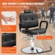 Comprar VEVOR Sillón de Peluquería Inclinable 90°-125° Sillón de Peluquería Hidráulico Giratorio 360° 150 kg Altura Regulable 1080-1230 mm Asiento de Peluquería para Salón Profesional, Champú, Belleza, Negro