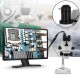 Buy Trilocular Microscope, 3.5X-90X Stereo Microscope 55-75mm Professional Stereo Microscope Adjustable Arm Microscope with 26:1 Focusing Range for Insect Observation, etc.