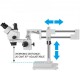 Buy Trilocular Microscope, 3.5X-90X Stereo Microscope 55-75mm Professional Stereo Microscope Adjustable Arm Microscope with 26:1 Focusing Range for Insect Observation, etc.