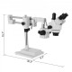 Buy Trilocular Microscope, 3.5X-90X Stereo Microscope 55-75mm Professional Stereo Microscope Adjustable Arm Microscope with 26:1 Focusing Range for Insect Observation, etc.