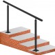 Comprar Pasamanos Escalera Barandilla de Escaleras Aluminio Pasamanos de Escalón Ajuste para 0-5 Pasos Negro Baranda para Escaleras 152,8 x 91 cm