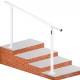 Barandilla de Escaleras Aluminio Pasamanos de Escalón Ajuste para 0-5 Pasos Blanco Baranda para Escaleras 152,8 x 91 cm Ángulo Ajustable 0°-60° para Porches Balcones Jardines Hoteles Garajes