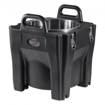 VEVOR Portador de bebidas aislado Servidor de sopa de bebidas frías y calientes 8 gal con base negro