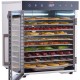 Koop Voedseldroger, 10 roestvrijstalen bakken, 800 W, elektrische groente- en fruitdroger, instelbare temperatuur 30-90 °C, timer 0,5-48 uur voor kruiden, vlees