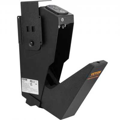 VEVOR Caja Fuerte Biométrica para Pistola de Acero para 1 Pistola con 3 Formas de Acceso de Huella Dactilares, Contraseña y Llave Caja Fuerte para Armas para Joyería Documentos Pistolas, Negro