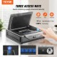 Buy Biometric Steel Gun Safe for 2 Pistols with 3 Access Ways Fingerprint, Password and Key Gun Safe Box for Jewelry Documents Pistols, 28x18x5 cm