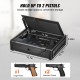 Buy Biometric Steel Gun Safe for 2 Pistols with 3 Access Ways Fingerprint, Password and Key Gun Safe Box for Jewelry Documents Pistols, 28x18x5 cm