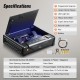 Buy Biometric Steel Gun Safe for 2 Pistols with 3 Access Ways Fingerprint, Password and Key Gun Safe Box for Jewelry Documents Pistols, 28x18x5 cm