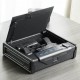 Buy Biometric Steel Gun Safe for 2 Pistols with 3 Access Ways Fingerprint, Password and Key Gun Safe Box for Jewelry Documents Pistols, 28x18x5 cm