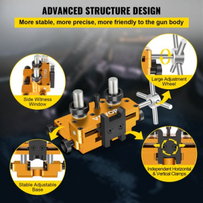 VEVOR Empujador de la Vista Oro Empujador de Mira de Pistola 21,59 x12,9x12,9cm