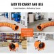 Buy Industrial Extractor Fan 300 W Air Extractor Duct 254 mm Extraction Hose 10 m Air Volume 2922 m3/h Air Extractor 2 Gears for Dust and Smoke Extraction