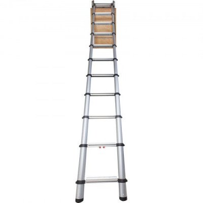 VEVOR Escalera Telescópica Plegable de Aluminio para Ático 600 x 1000 mm Capacidad de Carga de 158,8 kg Extensión Multiusos Ligera y Portátil Altura de Instalación 9,8-10,5' para Ático, Oficina, Hogar