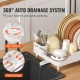 Buy Over Sink Dish Drainer Stainless Steel and PP Dish Drainer 47x35.5x12.7cm Expandable Wide Dish Drying Rack 29.5-47cm Single Tier Cup and Utensil Holder