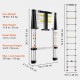 Buy Aluminum Telescopic Ladder Height 320cm Portable Folding Extension Ladder 170kg Capacity with Non-Slip Feet 1 Button