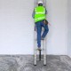 Buy Aluminum Telescopic Ladder 190kg Load Portable Extension Ladder 5.5m Reach Non-Slip Multi-Purpose Compact Ladder One-Button Retraction for Home Repairs