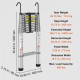 Buy Aluminum Telescopic Ladder 190kg Load Portable Extension Ladder 4.6m Reach Non-Slip Multi-Purpose Compact Ladder One-Button Retraction for Home Repairs