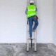 Buy Aluminum Telescopic Ladder 190kg Load Portable Extension Ladder 4.6m Reach Non-Slip Multi-Purpose Compact Ladder One-Button Retraction for Home Repairs