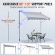 VEVOR Toldo Retráctil de 3 x 1,2 m, Toldo Manual para Terraza Altura Ajustable, Resistente al Viento y a los Rayos UV, con Cortina Parasol de 1 m y Manivela para Terraza, Patio Trasero, Jardín, Balcón