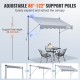 VEVOR Toldo Retráctil de 2 x 1,2 m, Toldo Manual para Terraza Altura Ajustable, Resistente al Viento y a los Rayos UV, con Cortina Parasol de 1 m y Manivela para Terraza, Patio Trasero, Jardín, Balcón