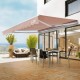 VEVOR Toldo para Terraza Retráctil 3,6 x 3 m Toldo Retráctil Patio Exterior 40°-90° Ajustable Viento/UV/Resistente al Agua Toldo Sombrilla Poliéster con Manivela para Patio, Terraza, Jardín, Balcón